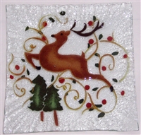 Reindeer Small Square Plate