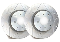 REAR PAIR - Peak Series Slotted Rotors With Silver Zinc Plating - V53-580-P