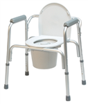 3-in-1 Aluminum Commode with Removable Back Bar