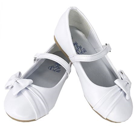 White Flower Girls Dress Shoes