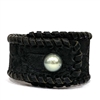 photo of Wendy Mignot Baton Rouge Tahitian Pearl and Alligator Hide Cuff Bracelet 2