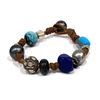 photo of Wendy Mignot Pearl and Leather Precious Stones Gypsy Bracelet 9