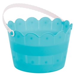 Caribbean Blue Scalloped Bucket | Easter
