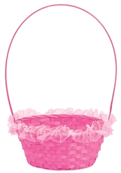 Pink Ruffled Basket | Easter | Party Supplies