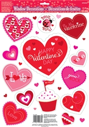 Valentine Window Decorations | Valentines supplies