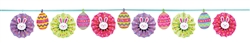 Easter Fan Banner Garland with Glitter | Party Supplies