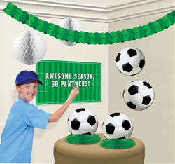 Soccer Fan Customizable Decorating Kit | Party Supplies