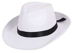 Gangster Fedora Hat - White | Party Supplies