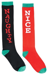 Naughty & Nice Knee Socks | Party Supplies