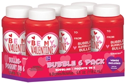 Valentine Bubbles 6-pk with Labels | Party Supplies