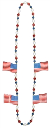 Patriotic Flag Bead Necklace | Party Supplies