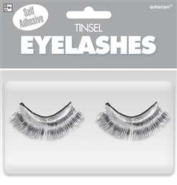 Silver Tinsel Eyelashes | Party Supplies