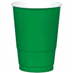 Festive Green 16 oz. Plastic Cups - 20ct | Party Cups