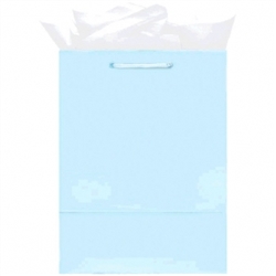 Light Blue Mini Solid Glossy Bags | Party Supplies