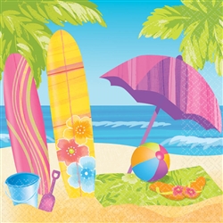 Surf's Up Luncheon Napkins | Luau Party Supplies