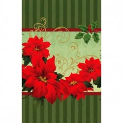 Vintage Poinsettia Plastic Table Cover | Party Supplies