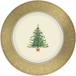 Classic Victorian 12" Round Metallic Plates | Party Supplies