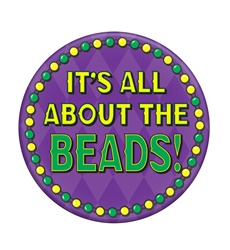 It's All About The Beads Button | Party Supplies