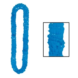Blue Soft-Twist Poly Leis with UPC Tabs