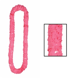 Pink Soft-Twist Poly Leis with UPC Tabs