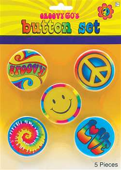 Hippie Buttons | Party Supplies
