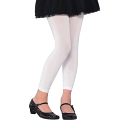 White Footless Tights - Child S/M | Party Supplies