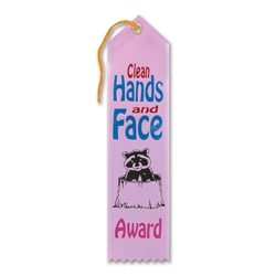 Clean Hands and Face Award Ribbon