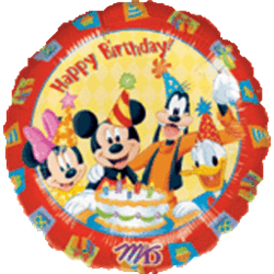 18" Mickey & Friends Birthday Balloon