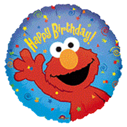 9" Elmo Birthday Balloon