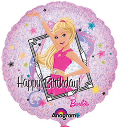 18" Barbie Sparkle Birthday Foil/Mylar Balloon