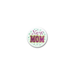 New Mom Satin Button