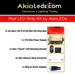 AkioLED Red LED Strip Kit