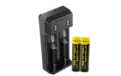 18650 Recharger Kit: Nitecore OEM with 2x Batteries