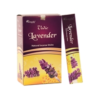 Vedic Lavender Natural Incense Sticks (Box of 12 X 15 grams)