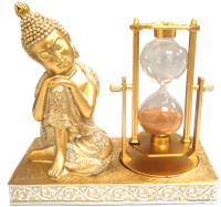 Gold Buddha With a Hourglass - QMH18308B-48