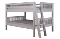 Camaflexi Full over Full Low Bunk Bed Lateral Angle Ladder with Trundle