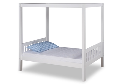 Expanditure Twin Canopy Bed - Mission Style - White