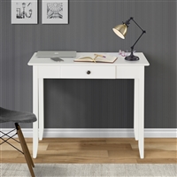 Shaker Desk with One Drawer - White Finish