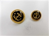 Blazer Button 118 - 2 Sizes (Golden Anchor on Black Background) - in Pack