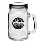 Personalized 16 oz. Mason Jar with lid | affordable wedding favor | nuptial necessities