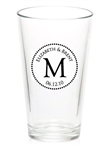 Personalized affordable pint beer glass | wedding favor or party favor