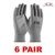 PIP 33-G125 G-Tek NPG Nylon Polyurethane Coated Grip Work Gloves (6 PAIR)