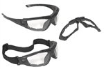 Radians Cuatro CT1-11  4-in-1 Foam Lined Safety Eyewear With Clear Lens