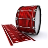 Dynasty 1st Generation Bass Drum Slip - Lateral Brush Strokes Red and Black (Red)