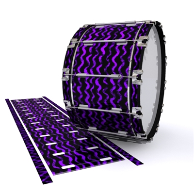 Dynasty 1st Generation Bass Drum Slip - Wave Brush Strokes Purple and Black (Purple)
