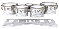 Ludwig Ultimate Series Tenor Drum Slips - Chaos Brush Strokes Grey and White (Neutral)