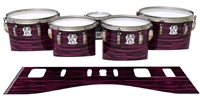 Ludwig Ultimate Series Tenor Drum Slips - Chaos Brush Strokes Maroon and Black (Red)