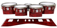 Ludwig Ultimate Series Tenor Drum Slips - Chaos Brush Strokes Red and Black (Red)