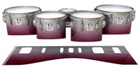 Ludwig Ultimate Series Tenor Drum Slips - Cranberry Stain (Red)
