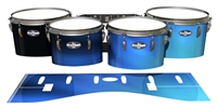 Pearl Championship CarbonCore Tenor Drum Slips - Blue Light Rays (Themed)